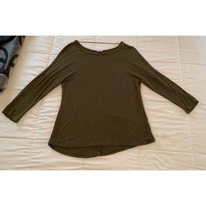 Olive green Pimkie 3/4 sleeve tee